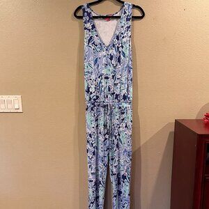 Lilly Pulitzer Paulina Jumpsuit Royal Purple Koalafications XL